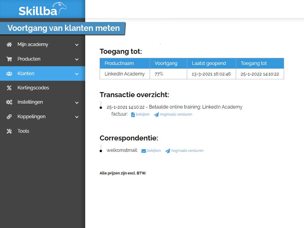 Skillba screenshot